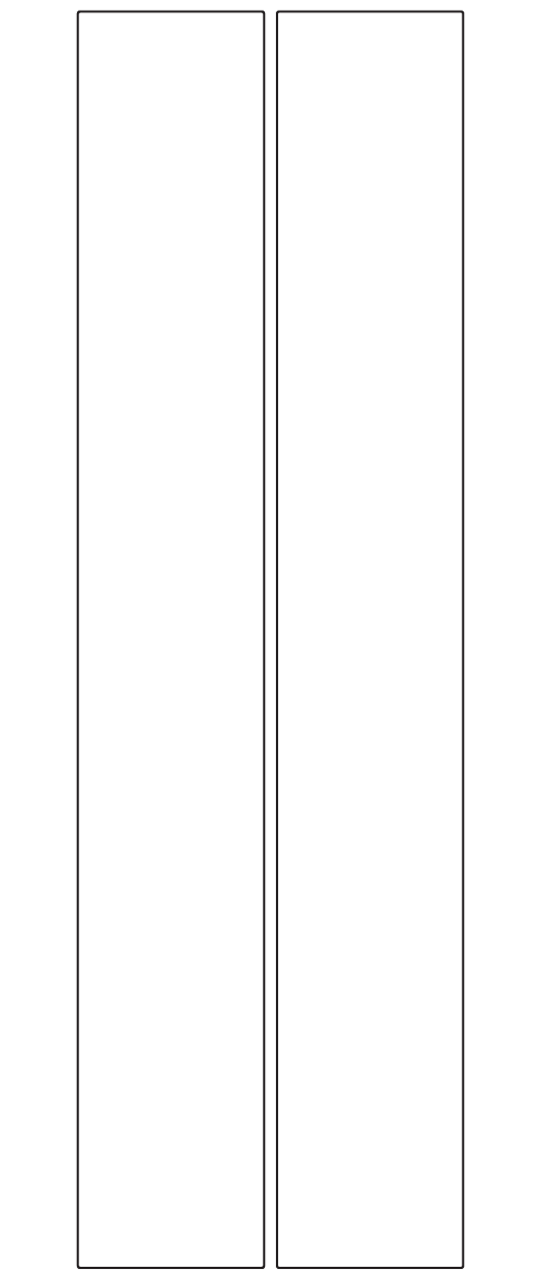 Rectangle Labels 43mm x 290mm - 470 labels per roll