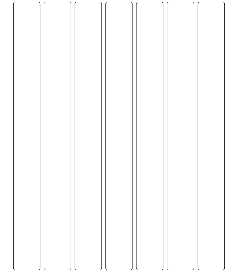 Rectangle Labels 27mm x 270mm - 1790 labels per roll