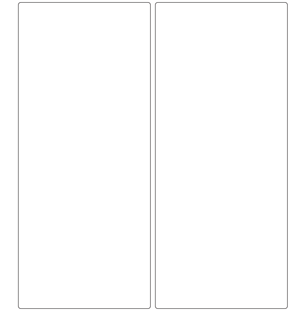 Rectangle Labels 108mm x 250mm - 550 labels per roll