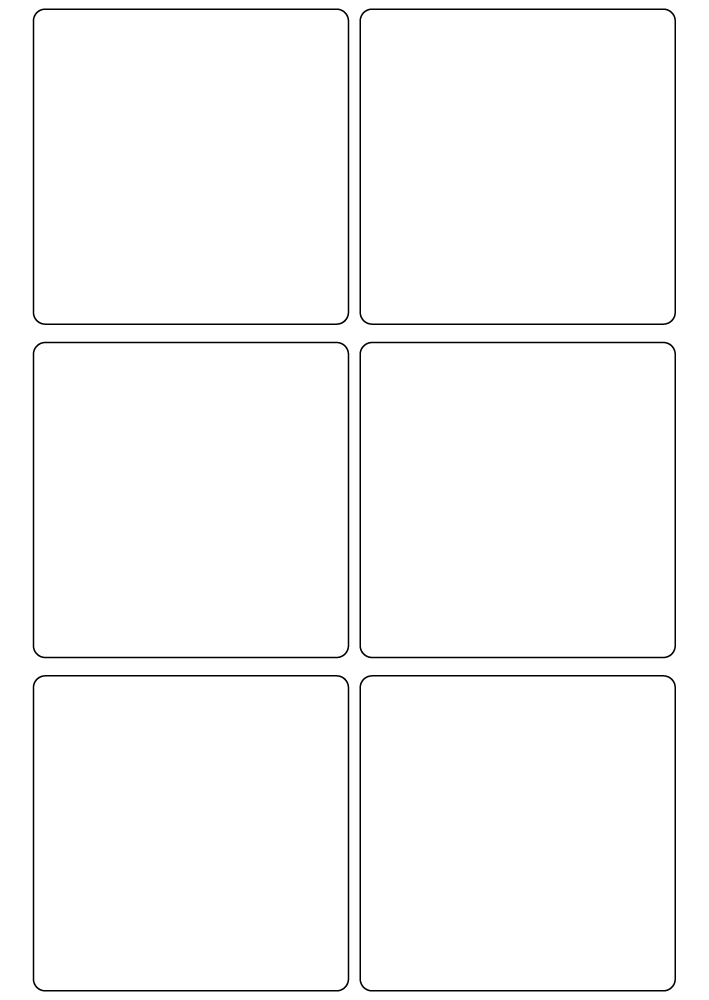 Rectangle Labels 80mm x 80mm - 1650 labels per roll