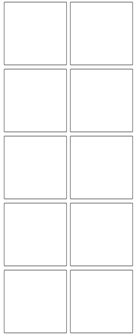 Rectangle Labels 55mm x 55mm - 2400 labels per roll