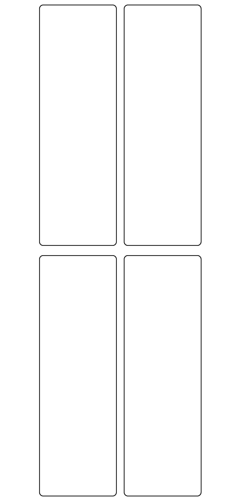 Rectangle Labels 40mm x 125mm - 1080 labels per roll
