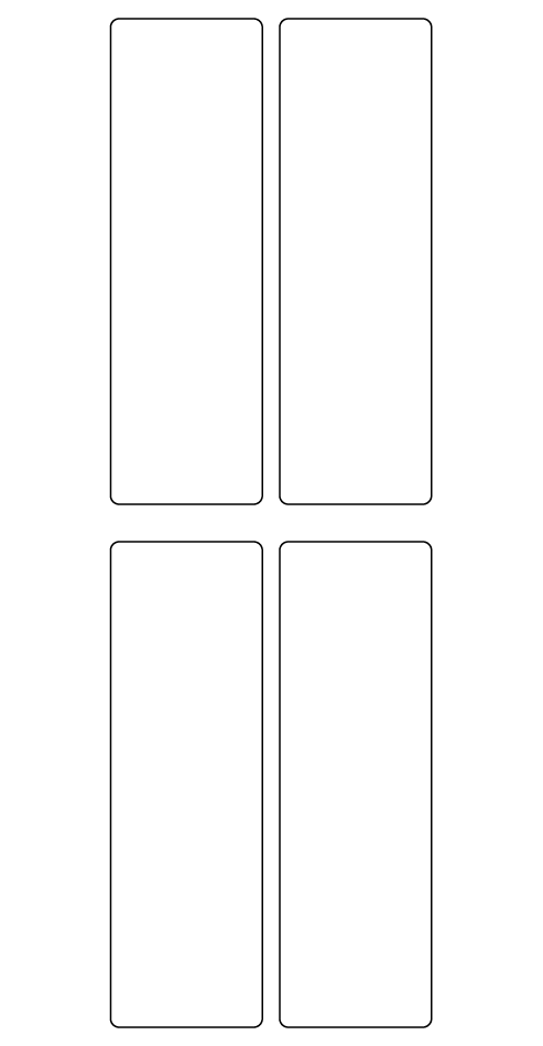 Rectangle Labels 35mm x 112mm - 1160 labels per roll