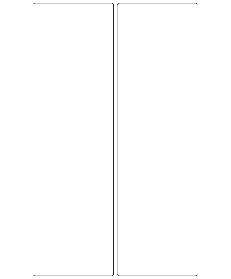 Rectangle Labels 70mm x 236mm - 580 labels per roll