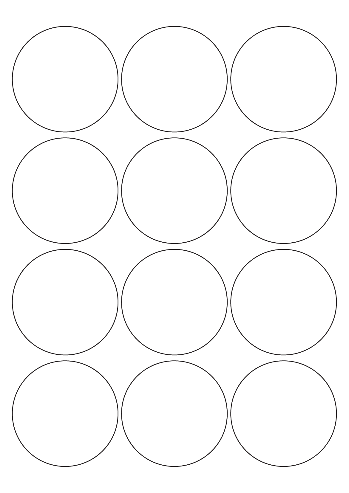 30014 - Label Size 90mm dia - 12 label(s) per sheet