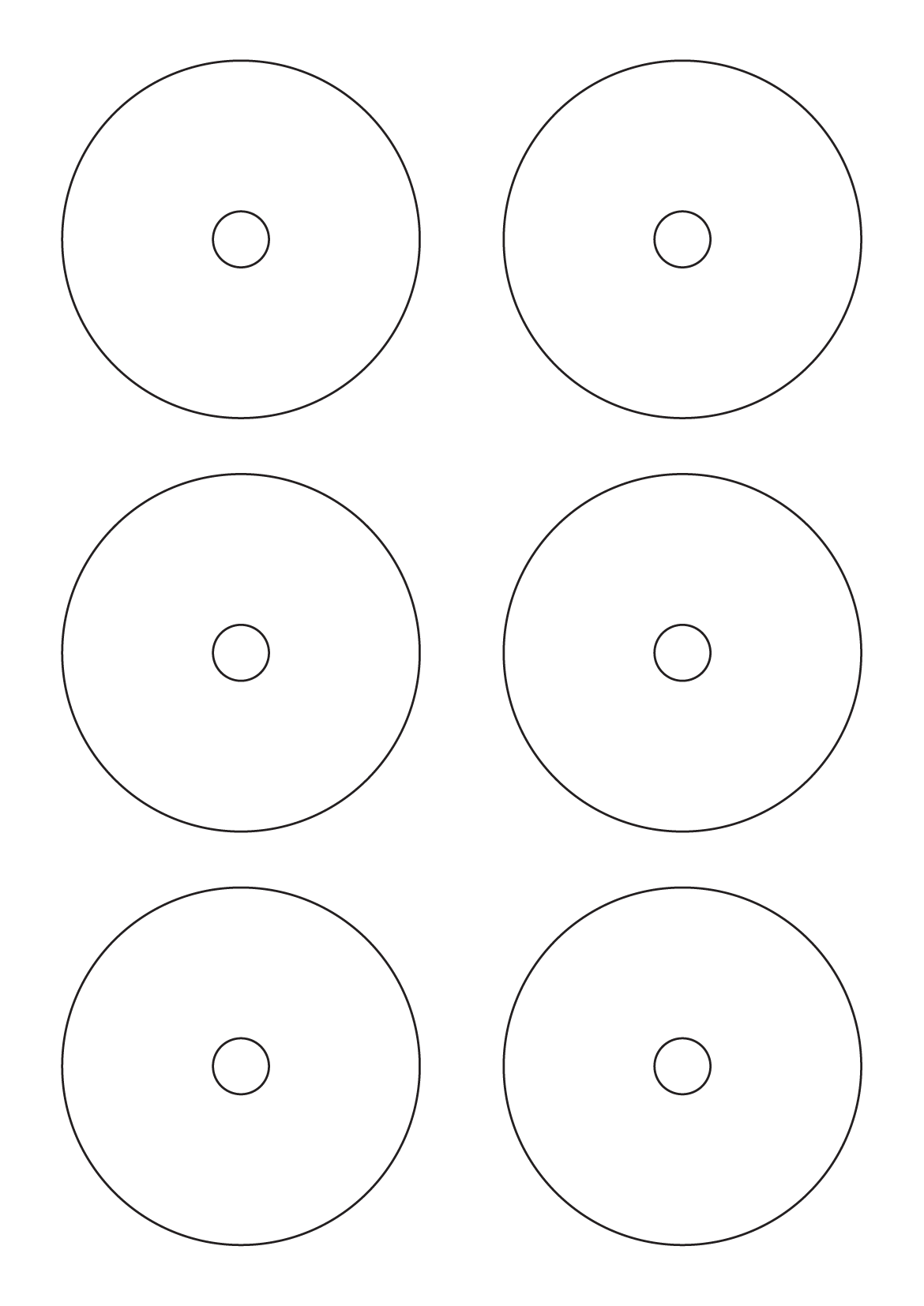 30015 - Label Size 115mm dia - 6 label(s) per sheet