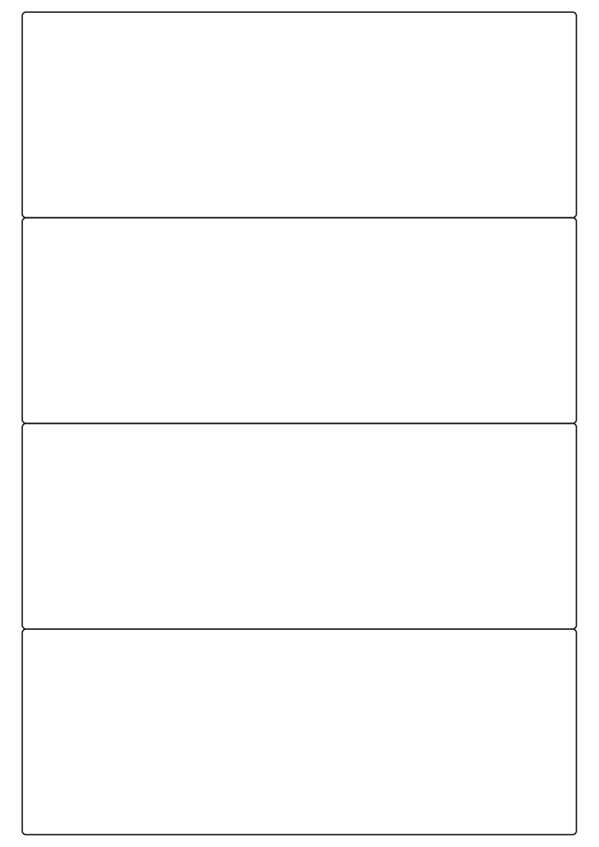 30067 - Label Size 275mm x 102mm - 4 label(s) per sheet