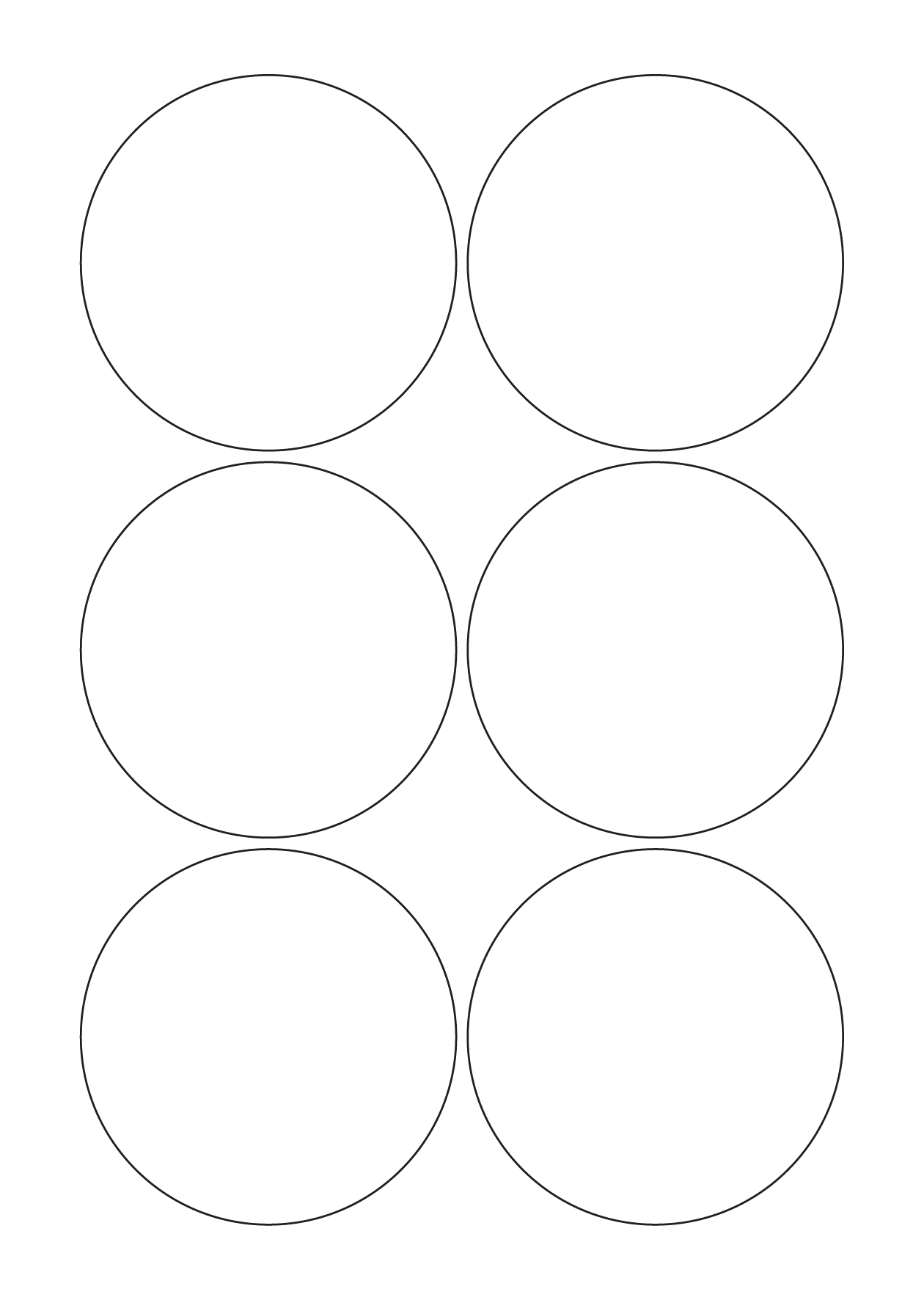 30073 - Label Size 130mm dia - 6 label(s) per sheet