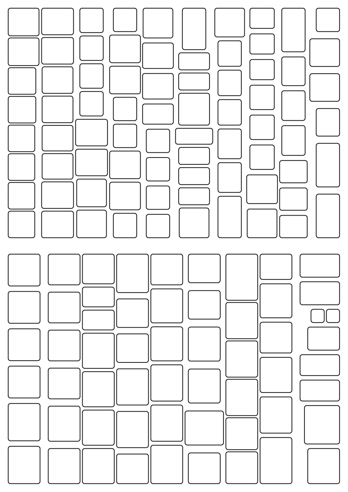 30106 - Label Size Rectangles - 134 label(s) per sheet