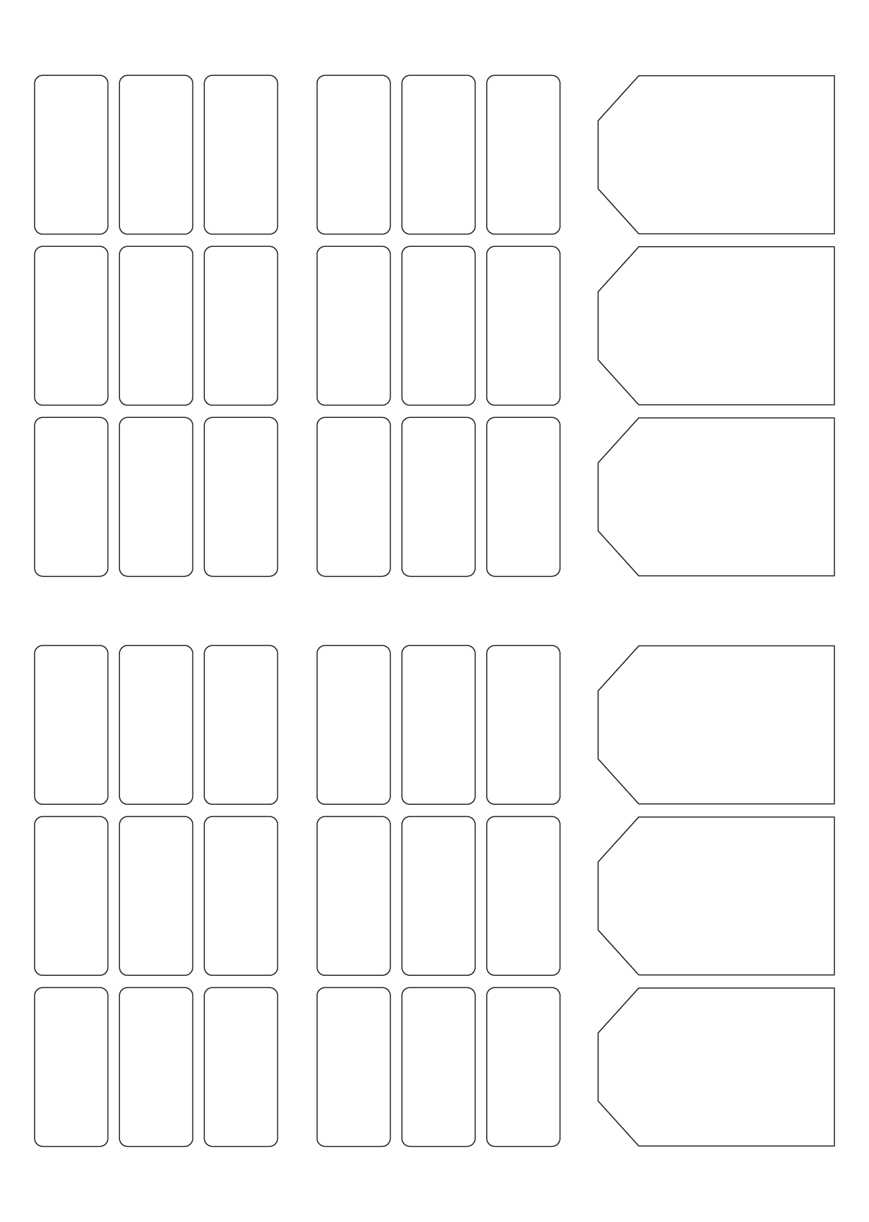 30129 - Label Size Shapes - 42 label(s) per sheet