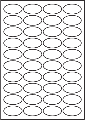 817 - Oval Labels 65 mm x 35 mm - A3 sheets 817 - Oval Labels 65 mm x 35 mm - A3 sheets