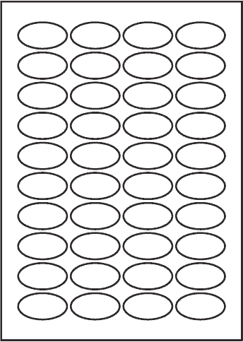 818 - Oval Labels 65 mm x 35 mm - SRA3 sheets 818 - Oval Labels 65 mm x 35 mm - SRA3 sheets