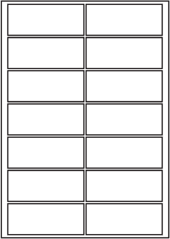 831 - Rectangle Labels 135 mm x 55 mm - A3 sheets 831 - Rectangle Labels 135 mm x 55 mm - A3 sheets